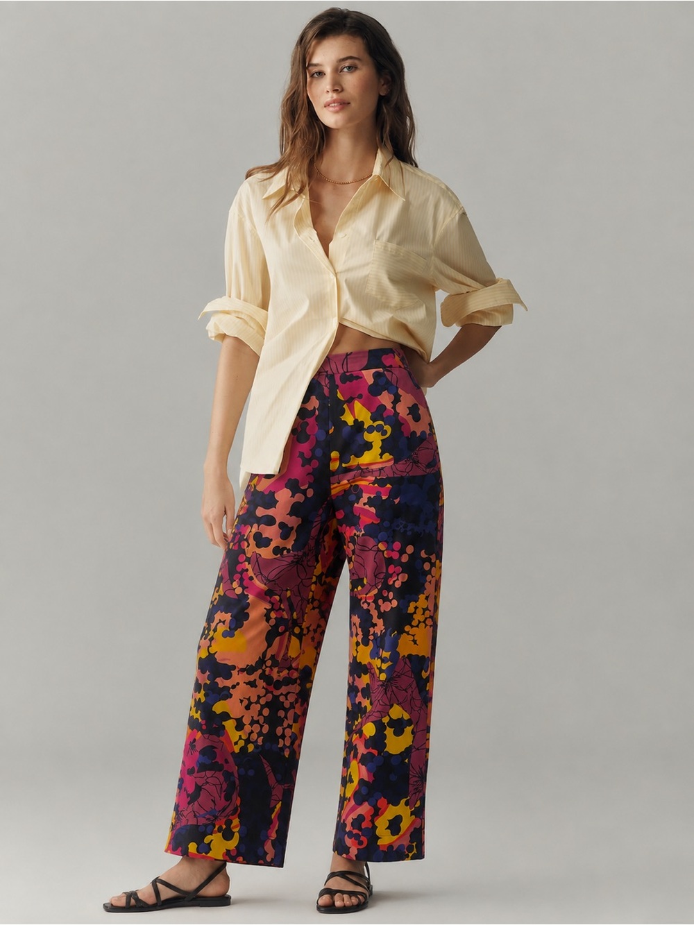Anthropologie Roopa Pemmaraju | Sunset Wide-Leg Trousers XS